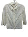 Akris Punto Size L Cream White Cotton 3/4 Sleeve Eyelet Circle Button Down Top Cream White / L