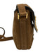 Saint Laurent Tan Brown Suede Gold Studs Flap Satchel Crossbody Strap Bag Tan Brown / Small