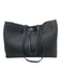 Fendi Black Leather Pebbled Double Handle Whipstich Detail Tote Bag Black / M
