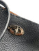 Fendi Black Leather Pebbled Double Handle Whipstich Detail Tote Bag Black / M