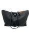 Fendi Black Leather Pebbled Double Handle Whipstich Detail Tote Bag Black / M