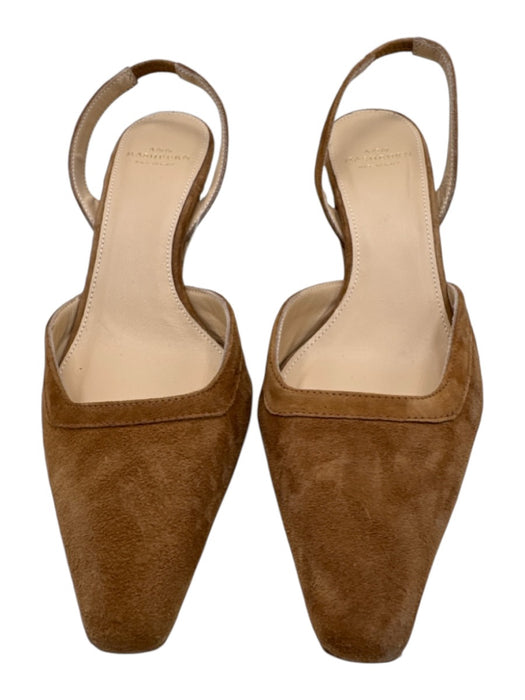 Ann Mashburn Shoe Size 38 Tan Brown Suede Pointed Toe Slingback Pumps Tan Brown / 38