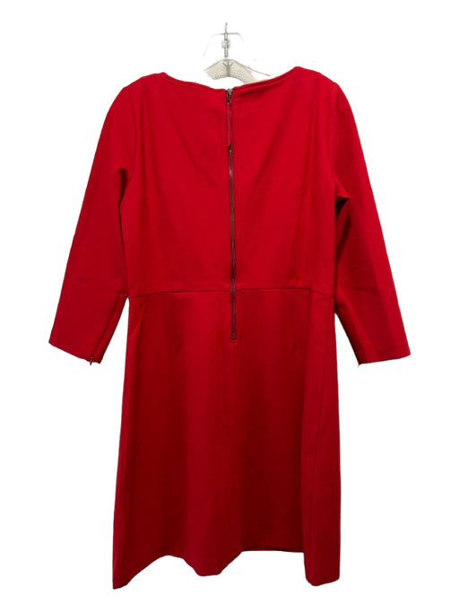 Spanx Size L Red Rayon Blend Pockets Zip sleeve Back Zip Dress Red / L