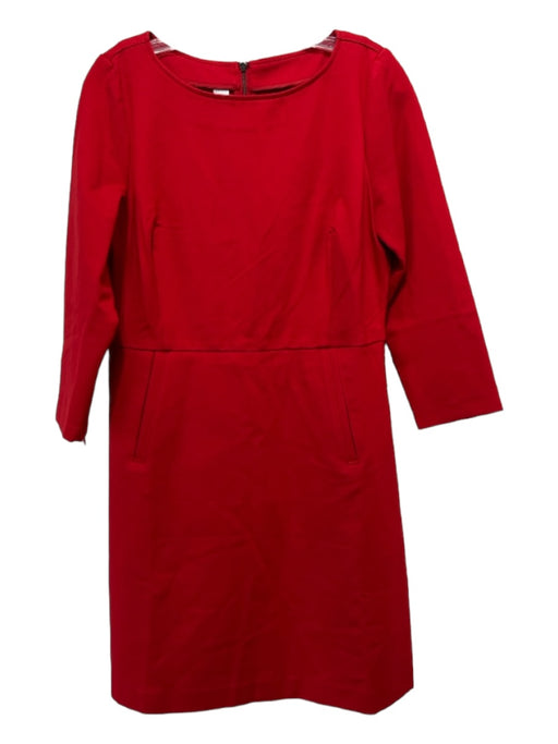 Spanx Size L Red Rayon Blend Pockets Zip sleeve Back Zip Dress Red / L