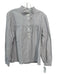 A.P.C Size 42 White & Grey Cotton Collar Stripes Long Sleeve Top White & Grey / 42