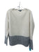 Vince Size M Cream & Gray Wool & Silk Knit Wide Neck Long Sleeve 2 tone Sweater Cream & Gray / M