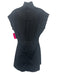 Veronica Beard Size 4 Black Cotton Blend Tie Waist Button Front Sleeveless Dress Black / 4