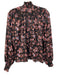 Derek Lam Collective Size 46 Black & Multi Polyester floral print smocked Top Black & Multi / 46