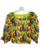Emily McCarthy Size XS Yellow & Multi Cotton Printed Wide Neck Mini Short Set Yellow & Multi / XS