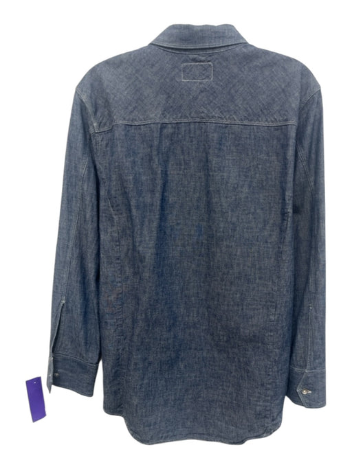 Rag & Bone Size M Blue & White Cotton Button Down Men's Long Sleeve Shirt Blue & White / M