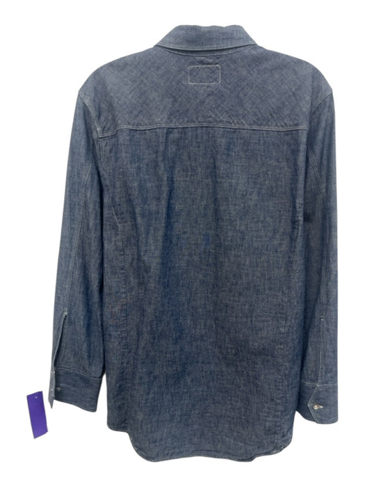 Rag & Bone Size M Blue & White Cotton Button Down Men's Long Sleeve Shirt Blue & White / M