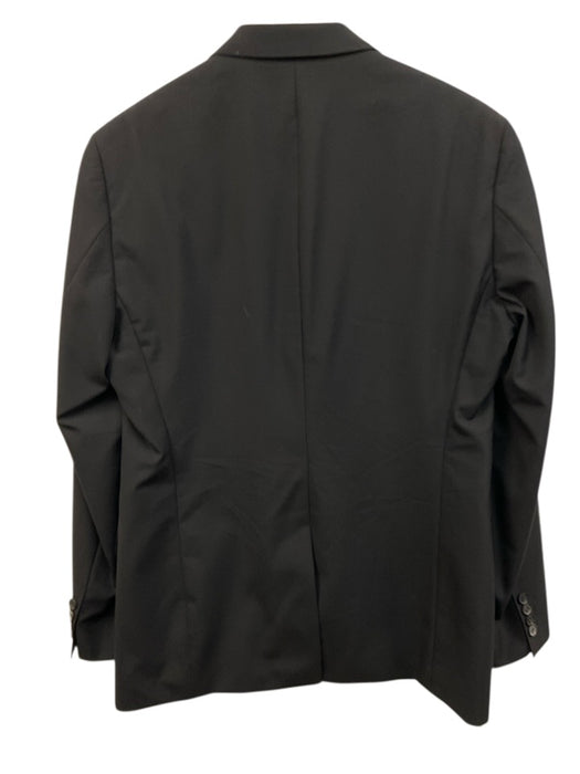 Boss Black Virgin Wool Solid 2 Button Men's Suit Black / 38R