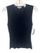 Veronica Beard Size S Navy Blue Rayon & Nylon Sleeveless V Neck Top Navy Blue / S