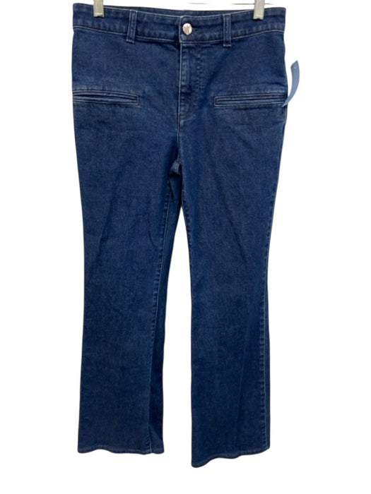 Altuzarra Size 38 Medium Wash Cotton Zip Fly High Waist Flare Jeans Medium Wash / 38