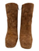 Sam Edelman Shoe Size 6.5 Brown Leather Suede Side Zip Square Toe Booties Brown / 6.5