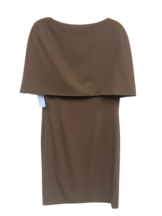 Maison Margiela Size 42 Taupe Brown Polyester Cape Midi Dress Taupe Brown / 42