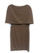 Maison Margiela Size 42 Taupe Brown Polyester Cape Midi Dress Taupe Brown / 42