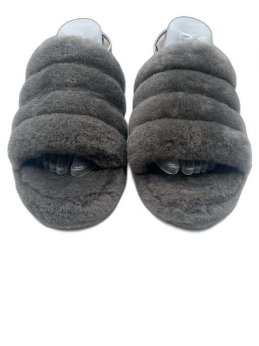 Ugg Shoe Size 11 Gray shearling Slingback Open Toe Slipper Shoes Gray / 11