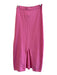 Free People Size M Pink Cotton Blend Ribbed Knit Solid Front Slit Midi Skirt Pink / M
