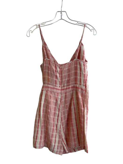 After Market Size S Pink Polyester Spaghetti Strap V Neck Wrap Detail Romper Pink / S
