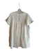 Porridge Size L White 100% Cotton Short Sleeve Spots V Neck Tie Neck Dress White / L