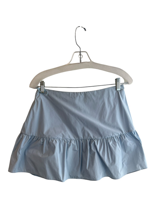 Amanda Uprichard Size M Blue Polyester Back Zip solid color Cropped Skirt Set Blue / M