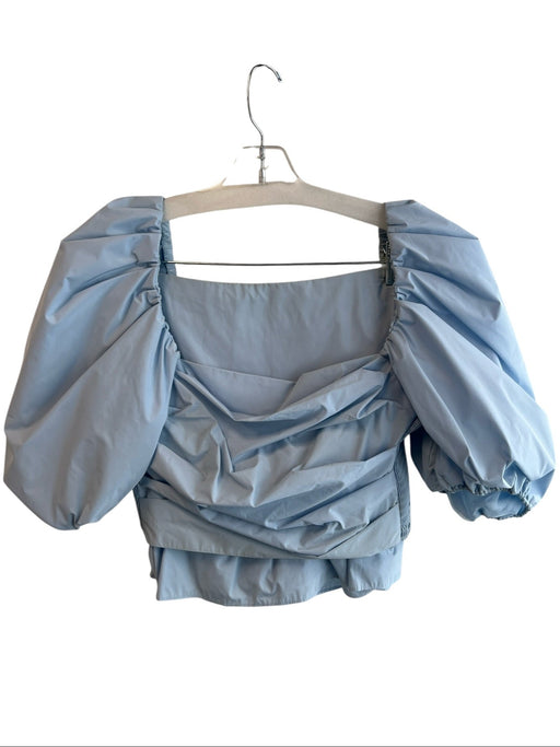 Amanda Uprichard Size M Blue Polyester Back Zip solid color Cropped Skirt Set Blue / M