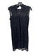 Nanette Lepore Size 8 Black Cotton Blend Lace Mock Neck Sleeveless Sheath Dress Black / 8