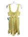 Jonathan Simkhai Size 4 Yellow & White Cotton Gingham Cut Out Cupped Dress Yellow & White / 4