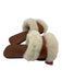 Californians Shoe Size 7 Brown & White Leather & Shearling open toe Sandals Brown & White / 7