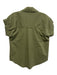 Veronica Beard Size XS Moss Green Cotton & Spandex Short Sleeve Seersucker Top Moss Green / XS