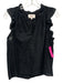 XiRENA Size XS Black Cotton Sleeveless Eyelet Ruffle Mock Neck Top Black / XS