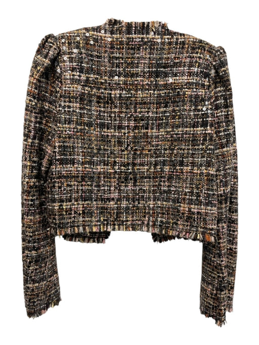 Ramy Brook Size XS BLack, Yellow, Multi Polyester Sequins Tweed Jacket BLack, Yellow, Multi / XS