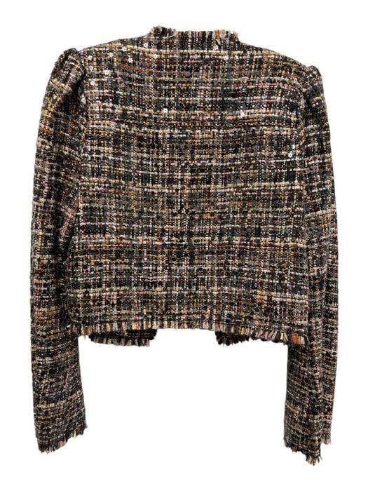 Ramy Brook Size XS BLack, Yellow, Multi Polyester Sequins Tweed Jacket BLack, Yellow, Multi / XS