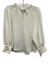 Brochu Walker Size XS White Polyester Long puff sleeve Crochet Lace Top White / XS