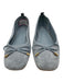 Marc Fisher Shoe Size 7.5 Light Blue Suede Square Toe Bow Detail Ballet Flats Light Blue / 7.5