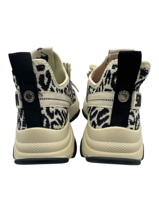 Steve Madden Shoe Size 8.5 Beige & Black Synthetic Knit Lace Up Sneakers Beige & Black / 8.5