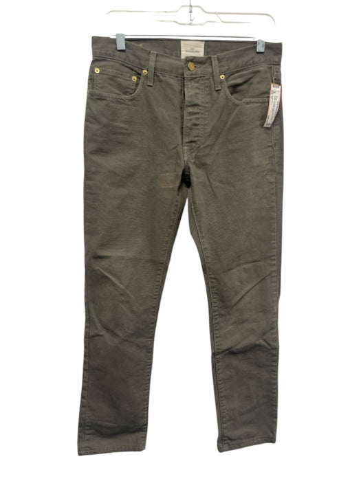 Sid Mashburn Size 31 Green Cotton Solid Khaki Heavy Cotton Men's Pants Green / 31