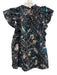 Ulla Johnson Size 2 Teal Blue, Tan & Multi Cotton Blend Ruffle Short Sleeve Top Teal Blue, Tan & Multi / 2