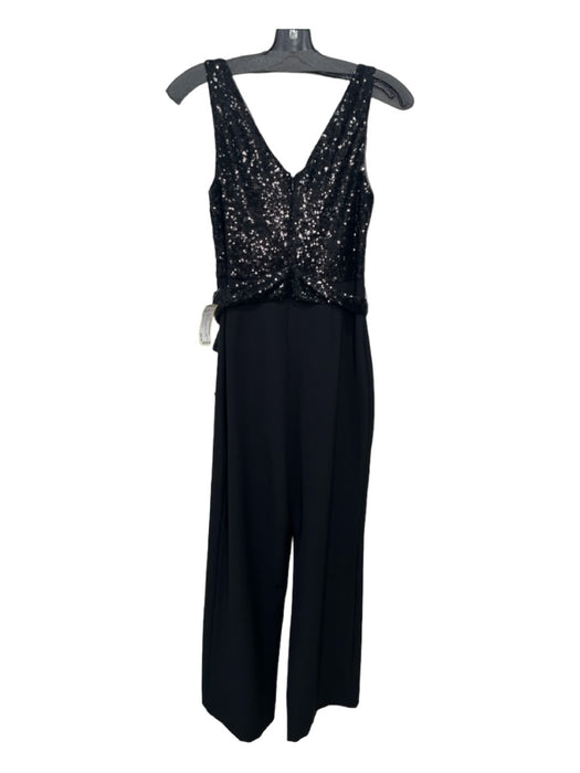 Lauren Ralph Lauren Size 2 Black Sequins Sleeveless Straight Sash Inc Jumpsuit Black / 2