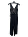 Lauren Ralph Lauren Size 2 Black Sequins Sleeveless Straight Sash Inc Jumpsuit Black / 2