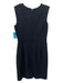 Tory Burch Size 4 Black Triacetate Blend Round Neck Sleeveless Back Zip Dress Black / 4