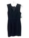 Tory Burch Size 4 Black Triacetate Blend Round Neck Sleeveless Back Zip Dress Black / 4