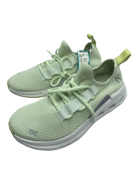 On Cloud Shoe Size 7.5 Green & White Synthetic Lace Up Mesh Running Sneakers Green & White / 7.5