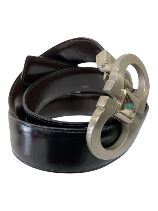 Ferragamo AS IS Black & Brown Leather Reversible Men's Belt