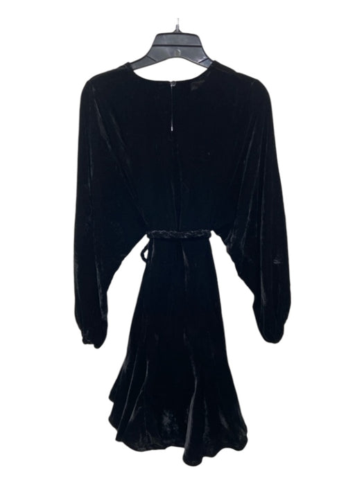 Rhode Size XS Black Rayon Blend Long Sleeve Velvet Dolman Sleeve Belt Inc Dress Black / XS