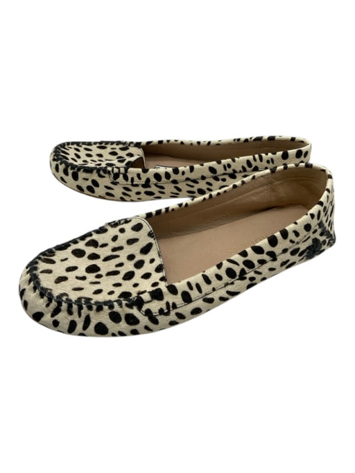 Jack Rogers Shoe Size 7.5 Cream & Black Cowhide Ponyhair Speckled Loafers Cream & Black / 7.5