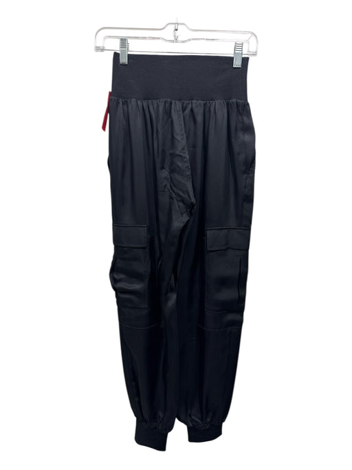 5a7 Cinq a Sept Size XS Black Cotton Blend Elastic Waist Cargo Pockets Pants Black / XS