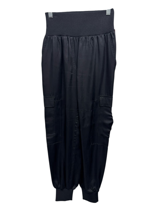 5a7 Cinq a Sept Size XS Black Cotton Blend Elastic Waist Cargo Pockets Pants Black / XS