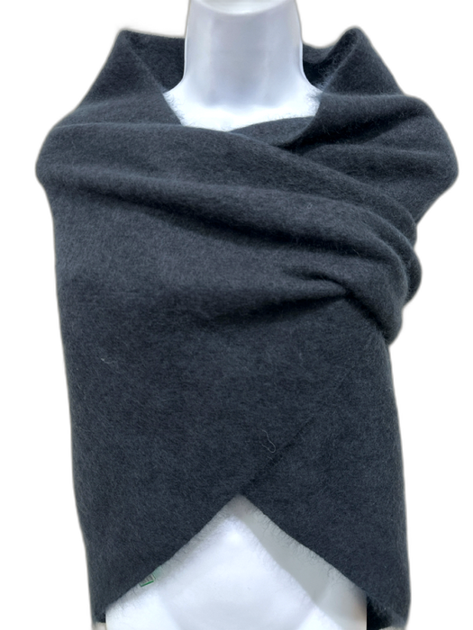 Banana Republic Navy Blue Wool & Cashmere Fuzzy Triangle Wrap scarf Navy Blue / One Size